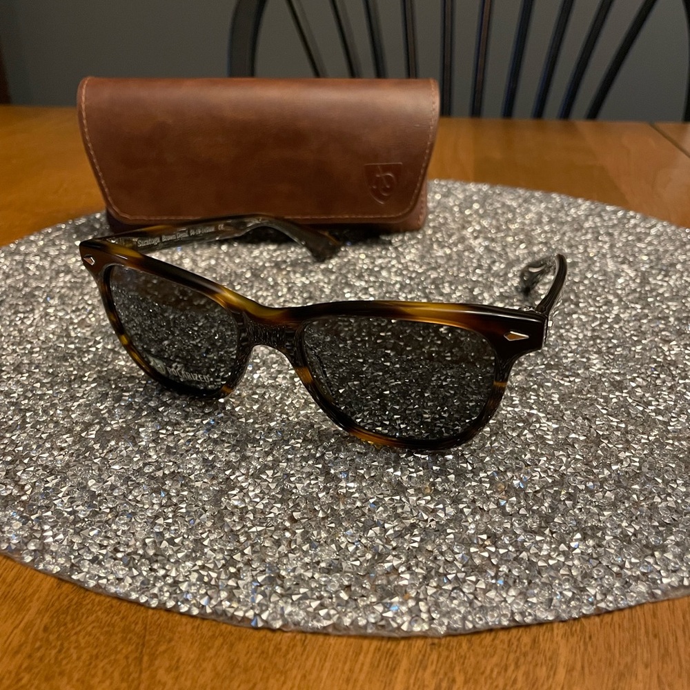American Optical Saratoga Brown Tortoise Sunglasses with Dark Polarized Lenses
